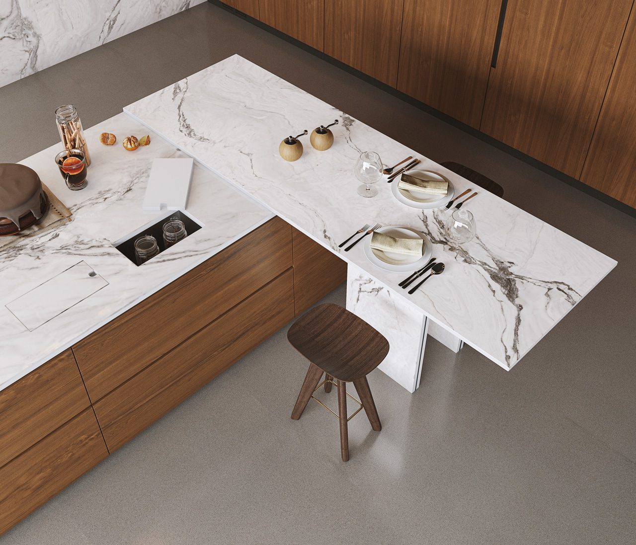 Castello porcelain for countertops