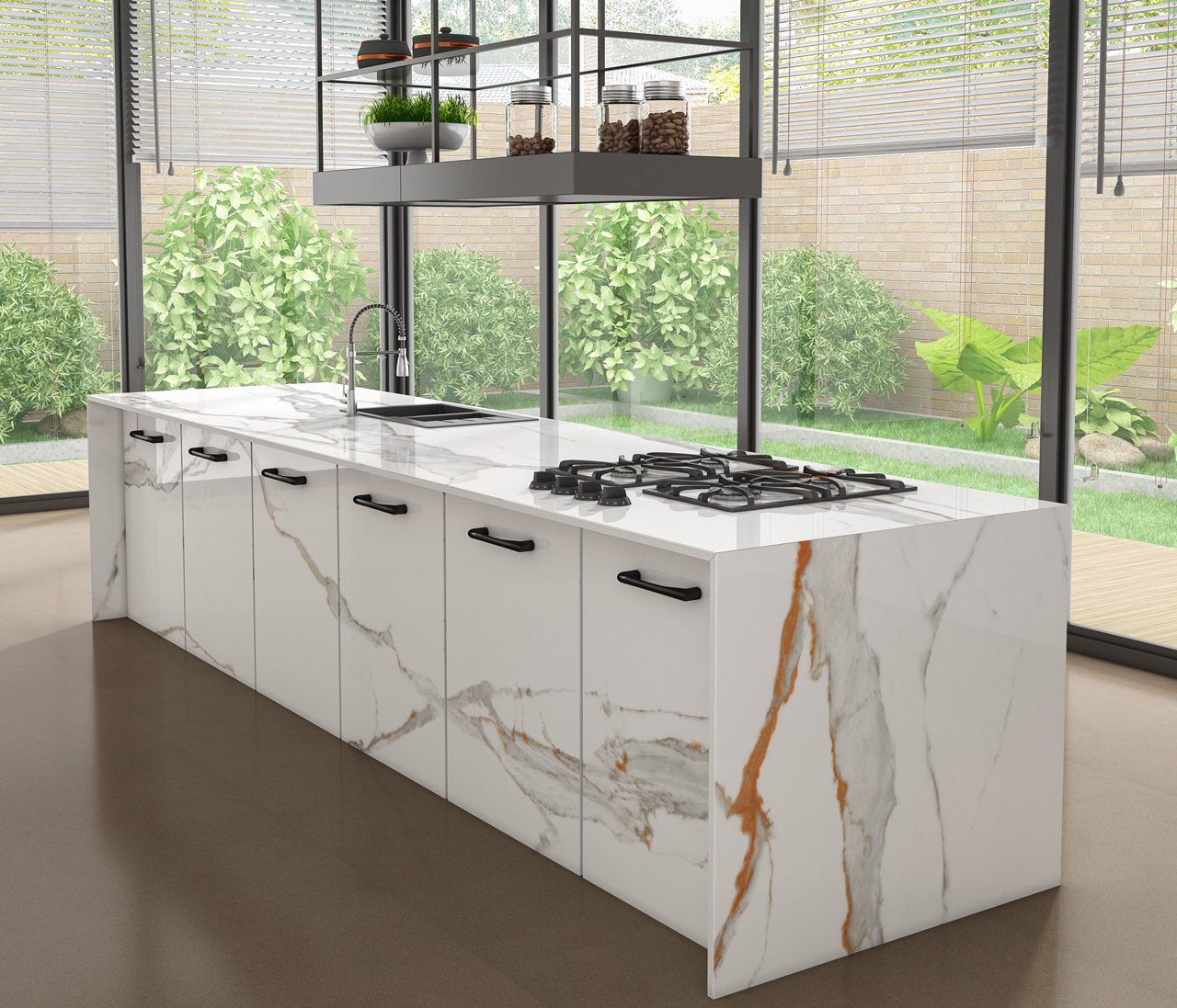 Porceko Statuario Natural – Kitchen