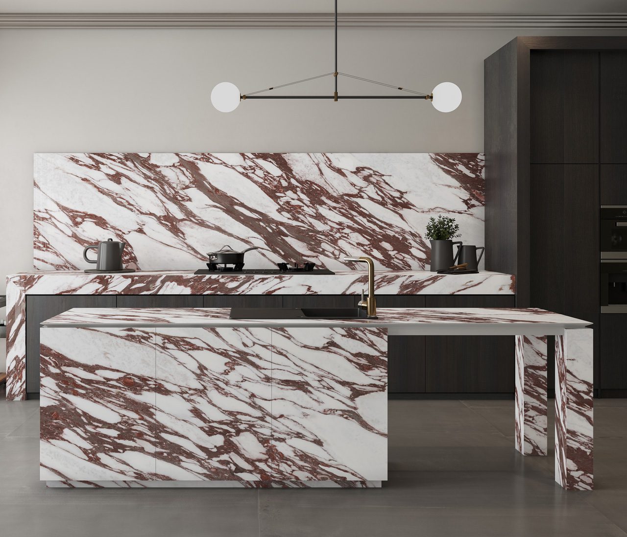 calacatta viola marble porcelain kitchen countertops